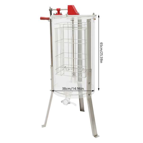 Handmatige honingextractor van acryl met 2 frames Bee Honey Extractor Centrifuge voor imkersaccessoires Handmatige honingextractor van acryl met 2 frames Bee Honey Extractor Centrifuge voor imkersaccessoires