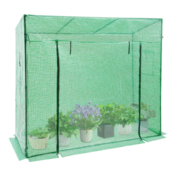 200x77x170cm Plantenkas, Kasset met Raam, Kas voor Buiten - Groen