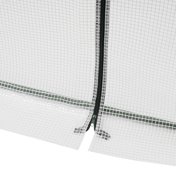 200x77x170cm Plantenkas, Kasset met Raam, Kas voor Buiten - Wit