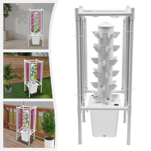 Verticale hydrocultuur kweekset, hydrocultuur kweekset, verticale planter-kiemkit