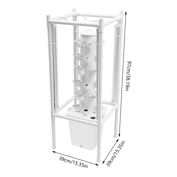 Verticale hydrocultuur kweekset, hydrocultuur kweekset, verticale planter-kiemkit