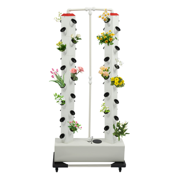 Hydroponics Verticale Groeikit Hydroponic Groeikit Verticale Planter Ontkiemingskit 31,5*7,87*64,96in Voor Bladgroenten Witte Basis