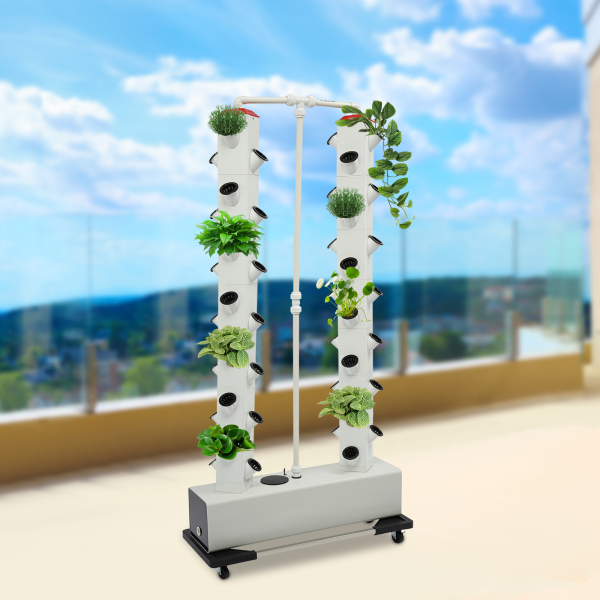 Hydroponics Verticale Groeikit Hydroponic Groeikit Verticale Planter Ontkiemingskit 31,5*7,87*64,96in Voor Bladgroenten Witte Basis