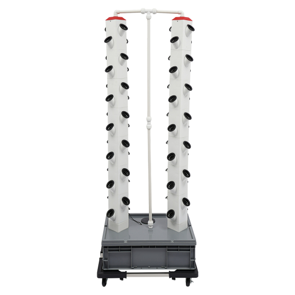Growing Tower 56-Plant Hydroponic Outdoor Indoor Vertical Garden Smart Garden Kit Hydroponics Growing Tower Gebruikt Op Balkons Tuinen Grijze Basis