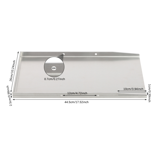 44,5*26cm RVS Grill, Grillplaat, Universele BBQ Grill Tray voor Thuisgebruik, Barbecue Winkels en Kraampjes