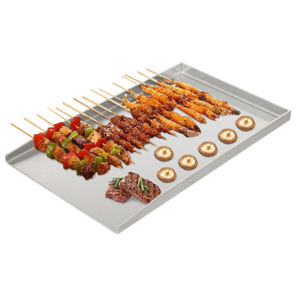 44,5*26cm RVS Grill, Grillplaat, Universele BBQ Grill Tray voor Thuisgebruik, Barbecue Winkels en Kraampjes