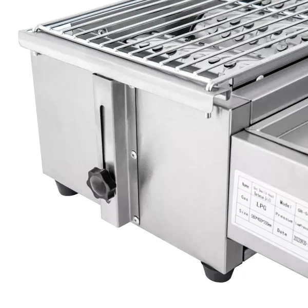 Gasbarbecue, 4 branders, LPG, gas, tafel, barbecue, tuin, RVS steaktafel 2800 Pa