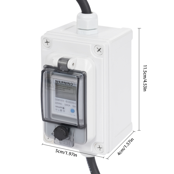16A HRDQ-02 H07RN-F 3*2.5mm² Mobiele Digitale Elektriciteitsmeter, Draagbare Digitale LED Elektriciteitsmeter, Digitale LED Display Meter 16A HRDQ-02 H07RN-F 3*2.5mm² Mobiele Digitale Elektriciteitsmeter, Draagbare Digitale LED Elektriciteitsmeter, Digitale LED Display Meter