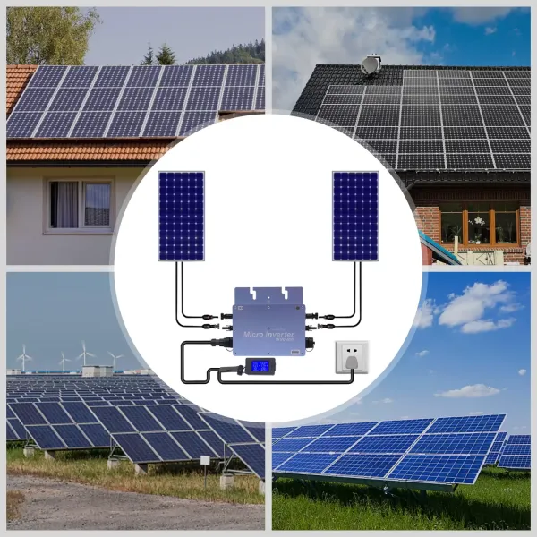 Omvormer WVC-600W LCD Grid Tie Micro-omvormer Waterdicht IP65 Zonnepaneel Balkon Krachtcentrale MPPT Socket Systeem Omvormer WVC-600W LCD Grid Tie Micro-omvormer Waterdicht IP65 Zonnepaneel Balkon Krachtcentrale MPPT Socket Systeem