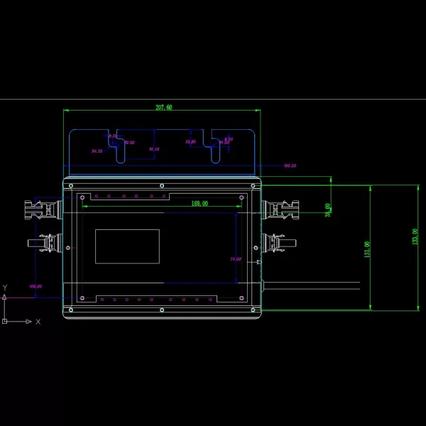Omvormer WVC-600W LCD Grid Tie Micro-omvormer Waterdicht IP65 Zonnepaneel Balkon Krachtcentrale MPPT Socket Systeem Omvormer WVC-600W LCD Grid Tie Micro-omvormer Waterdicht IP65 Zonnepaneel Balkon Krachtcentrale MPPT Socket Systeem