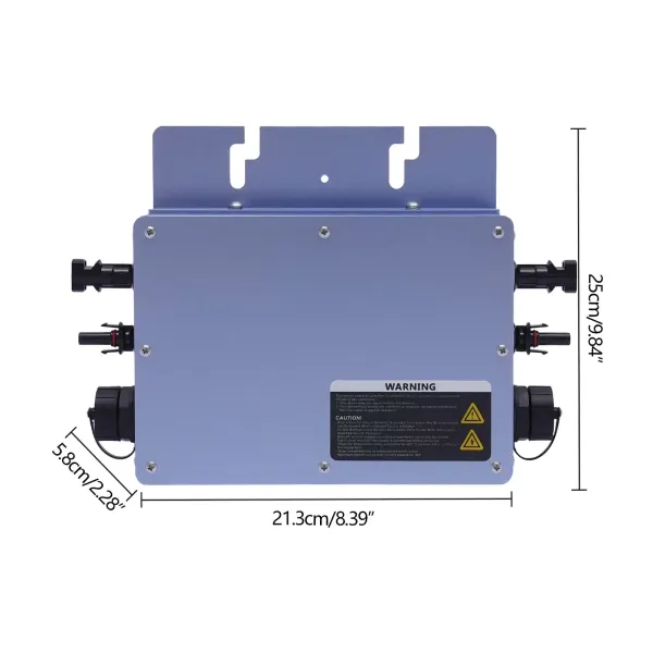 Omvormer WVC-600W LCD Grid Tie Micro-omvormer Waterdicht IP65 Zonnepaneel Balkon Krachtcentrale MPPT Socket Systeem