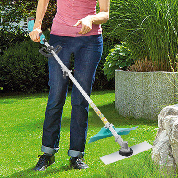 Gazontrimmer met accu Elektrische grastrimmer Snoerloos met wielen en armleuning, 24 V/6Ah lithium accu, 1300 W motorvermogen Gazontrimmer met accu Elektrische grastrimmer Snoerloos met wielen en armleuning, 24 V/6Ah lithium accu, 1300 W motorvermogen