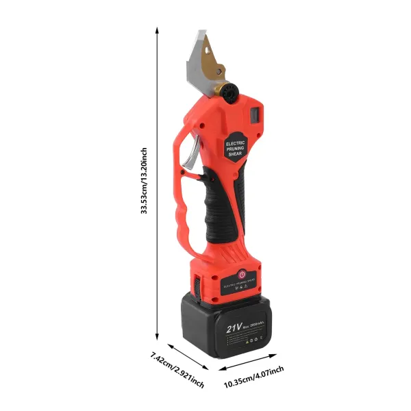 Krachtige elektrische trimmer, draadloze snoeischaar met hoog verlengstuk, kantelbare kop, draagriem, 2 x 21 V lithiumbatterijen Krachtige elektrische trimmer, draadloze snoeischaar met hoog verlengstuk, kantelbare kop, draagriem, 2 x 21 V lithiumbatterijen