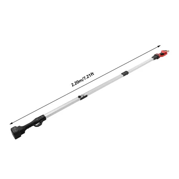 Krachtige elektrische trimmer, draadloze snoeischaar met hoog verlengstuk, kantelbare kop, draagriem, 2 x 21 V lithiumbatterijen Krachtige elektrische trimmer, draadloze snoeischaar met hoog verlengstuk, kantelbare kop, draagriem, 2 x 21 V lithiumbatterijen