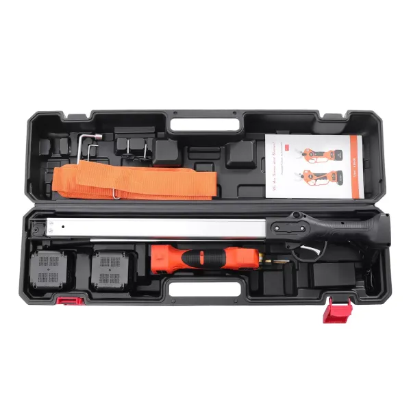 Krachtige elektrische trimmer, draadloze snoeischaar met hoog verlengstuk, kantelbare kop, draagriem, 2 x 21 V lithiumbatterijen Krachtige elektrische trimmer, draadloze snoeischaar met hoog verlengstuk, kantelbare kop, draagriem, 2 x 21 V lithiumbatterijen