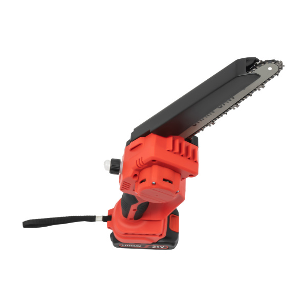Mini-kettingzaag 8-inch draadloze kettingzaag 2x 2.0 batterij Handmatig oliesysteem Elektrische kettingzaag met één hand Elektrische boomzaag voor het zagen van tuinhout