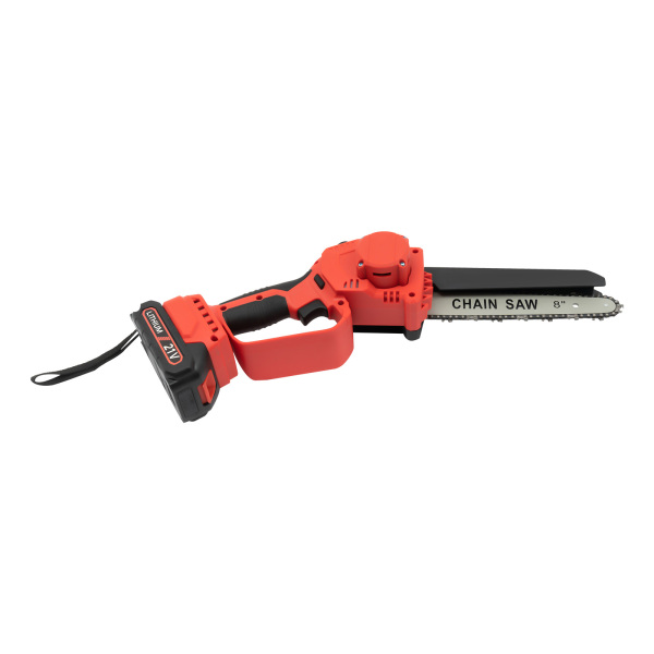 Mini-kettingzaag 8-inch draadloze kettingzaag 2x 2.0 batterij Handmatig oliesysteem Elektrische kettingzaag met één hand Elektrische boomzaag voor het zagen van tuinhout