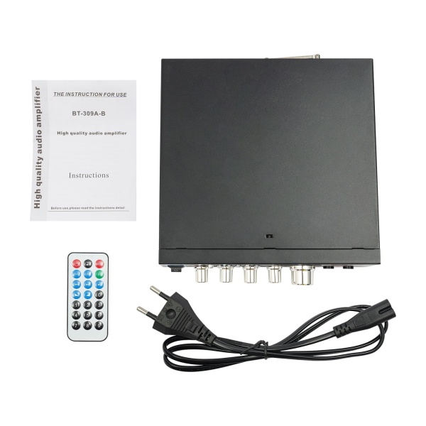 HiFi-stereoversterker - Digitale Bluetooth - FM-audioversterker - 12V/220V - 2CH Ingebouwde Bluetooth-versterker