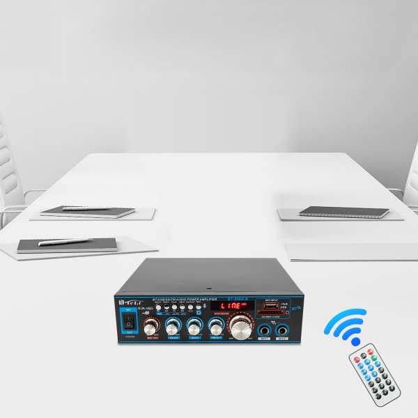 HiFi-stereoversterker - Digitale Bluetooth - FM-audioversterker - 12V/220V - 2CH Ingebouwde Bluetooth-versterker