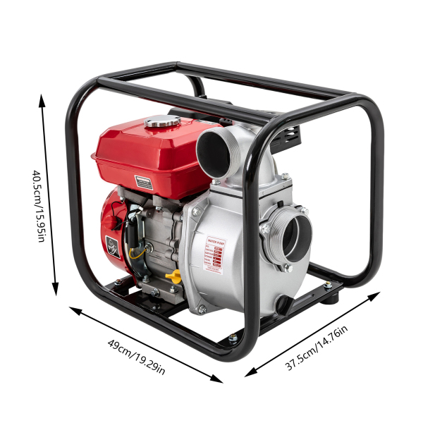 7,5 PK 3" gasaangedreven 4-takt enkele cilinder lucht zelfaanzuigende semi-afvalwaterpomp 7,5 PK 3" gasaangedreven 4-takt enkele cilinder lucht zelfaanzuigende semi-afvalwaterpomp
