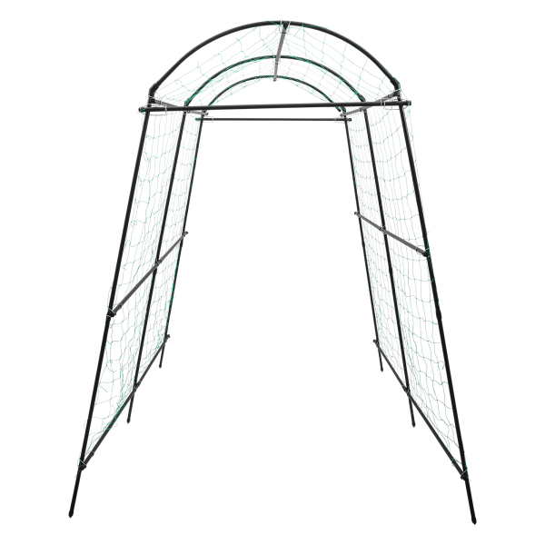 Plantensteun, tuinlatwerk voor planten, plantenklimhulpmiddel, 1,15 x 1,83 x 2,3 m, zwart Plantensteun, tuinlatwerk voor planten, plantenklimhulpmiddel, 1,15 x 1,83 x 2,3 m, zwart