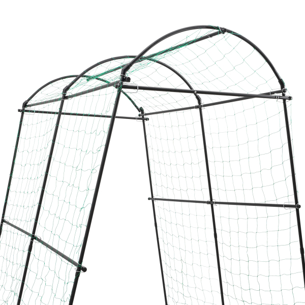 Plantensteun, tuinlatwerk voor planten, plantenklimhulpmiddel, 1,15 x 1,83 x 2,3 m, zwart