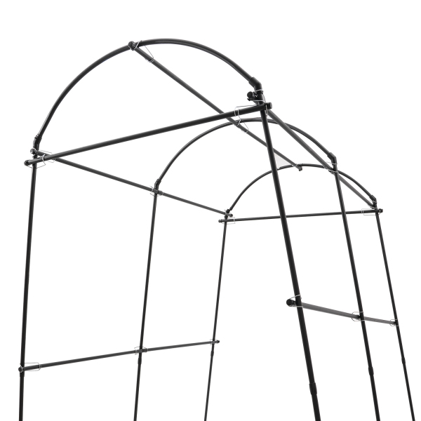 Plantensteun, tuinlatwerk voor planten, plantenklimhulpmiddel, 1,15 x 1,83 x 2,3 m, zwart