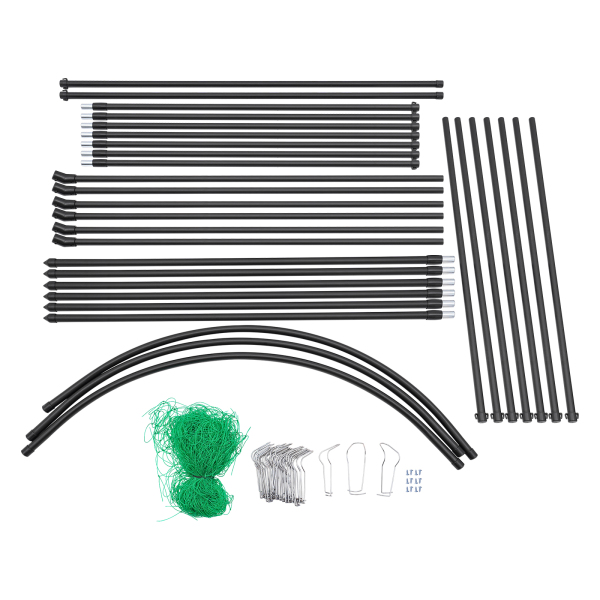 Plantensteun, tuinlatwerk voor planten, plantenklimhulpmiddel, 1,15 x 1,83 x 2,3 m, zwart Plantensteun, tuinlatwerk voor planten, plantenklimhulpmiddel, 1,15 x 1,83 x 2,3 m, zwart