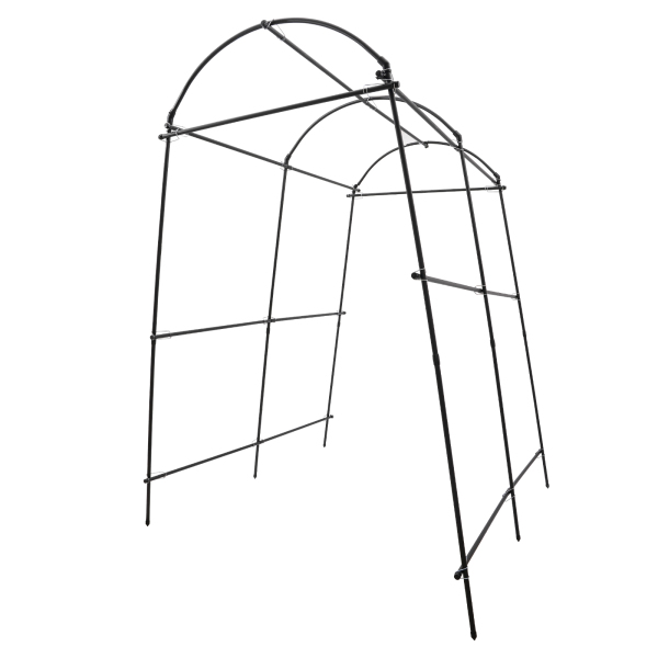 Plantensteun, tuinlatwerk voor planten, plantenklimhulpmiddel, 1,15 x 1,83 x 2,3 m, zwart