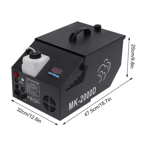 Laagliggende rookmachine DMX rookmachine podiumfogger 1200W met externe rookafdekking