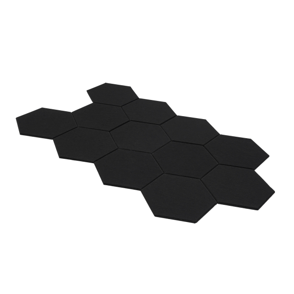 12 stuks, Geluidsabsorberende wand met hoge dichtheid voor wanddecoratie en akoestische behandeling, 30*35cm, Zwart 12 stuks, Geluidsabsorberende wand met hoge dichtheid voor wanddecoratie en akoestische behandeling, 30*35cm, Zwart