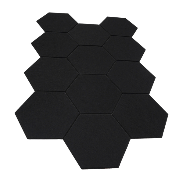 12 stuks, Geluidsabsorberende wand met hoge dichtheid voor wanddecoratie en akoestische behandeling, 30*35cm, Zwart 12 stuks, Geluidsabsorberende wand met hoge dichtheid voor wanddecoratie en akoestische behandeling, 30*35cm, Zwart