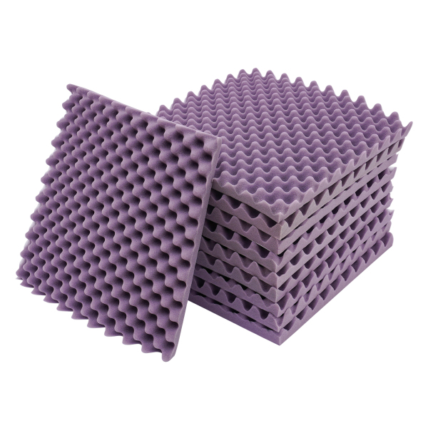 10 stuks geluidsisolatiepanelen, akoestische absorbers, geluidsisolatiematten, paars