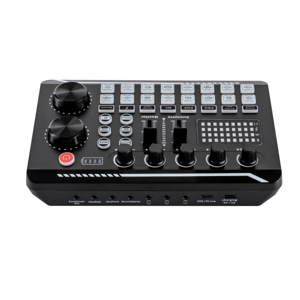 Sound Mixer Effects Board, Bluetooth-compatibele geluidskaart met meerdere geluidseffecten en LED-lampjes