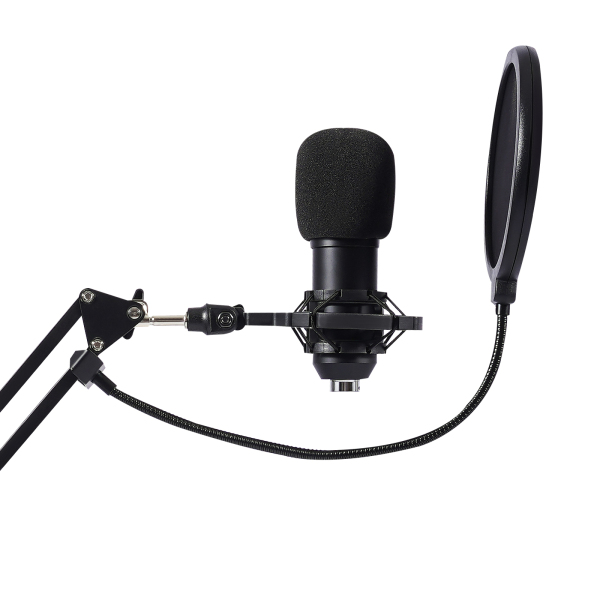 Podcastmicrofoon met stemwisselaar, studiocondensatormicrofoon voor zangopname, pc, TikTok, YouTube Podcastmicrofoon met stemwisselaar, studiocondensatormicrofoon voor zangopname, pc, TikTok, YouTube