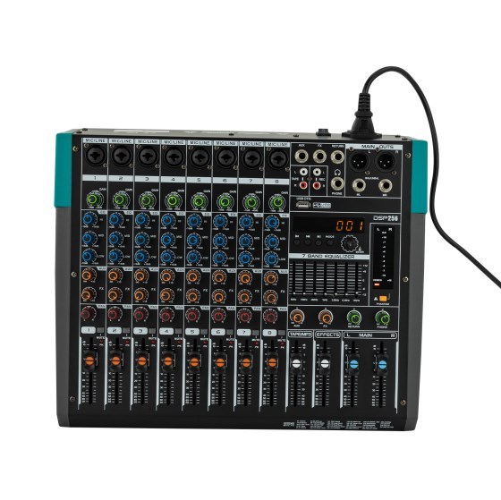Professionele audiomixer, 8-kanaals audiomixer