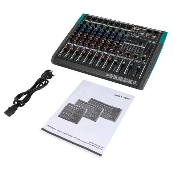 Professionele audiomixer, 8-kanaals audiomixer