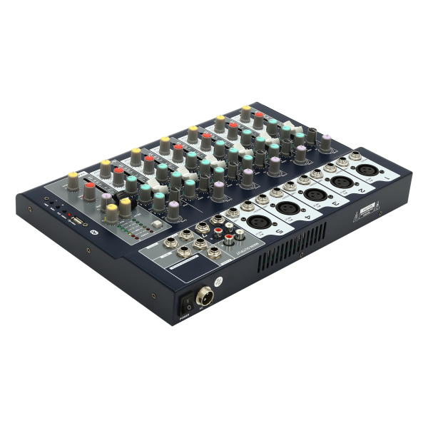 Professionele 7-kanaals geluidsmixer Audio-aangedreven mixer 7-kanaals geluidsconsole