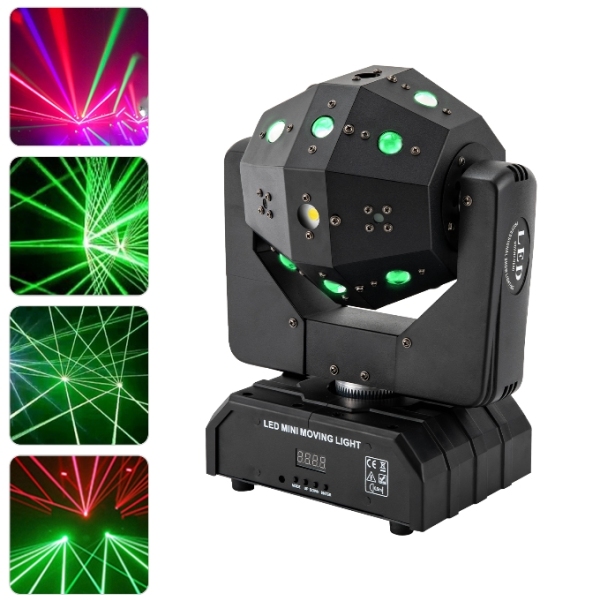 120 W, 16 LED roterende flitser drie in één, RGBW DMX, geschikt voor podiumfeesten, bruiloften 120 W, 16 LED roterende flitser drie in één, RGBW DMX, geschikt voor podiumfeesten, bruiloften
