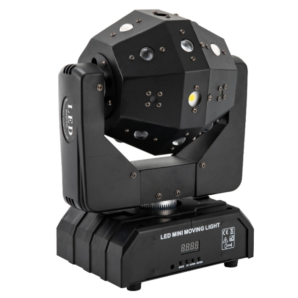 120 W, 16 LED roterende flitser drie in één, RGBW DMX, geschikt voor podiumfeesten, bruiloften 120 W, 16 LED roterende flitser drie in één, RGBW DMX, geschikt voor podiumfeesten, bruiloften