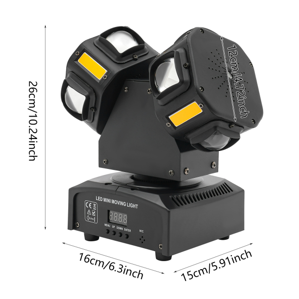 8*LED's Moving Head Light, Moving Head Dj Lights voor Party Concert Festival Show, Stage Lights 8*LED's Moving Head Light, Moving Head Dj Lights voor Party Concert Festival Show, Stage Lights