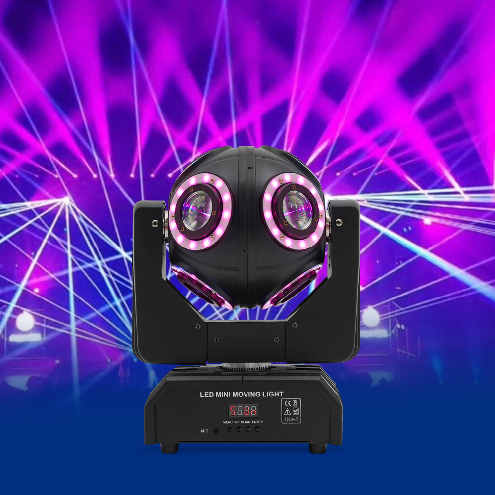 8-koppig bewegend licht, LED-bewegend hoofdlicht, RGBW DJ-roterend licht voor bruiloften, DJ's, clubs, KTV's