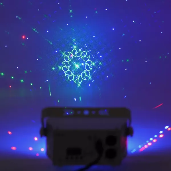 15 Lens Disco Party Light, Indoor DJ Podiumverlichting DMX 512 Geluidsgeactiveerde 192 Patronen Projector (Wit)