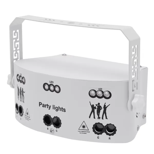15 Lens Disco Party Light, Indoor DJ Podiumverlichting DMX 512 Geluidsgeactiveerde 192 Patronen Projector (Wit) 15 Lens Disco Party Light, Indoor DJ Podiumverlichting DMX 512 Geluidsgeactiveerde 192 Patronen Projector (Wit)