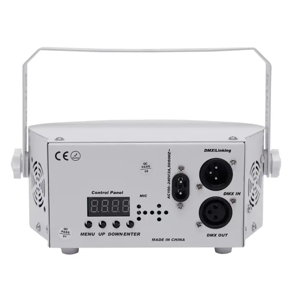 15 Lens Disco Party Light, Indoor DJ Podiumverlichting DMX 512 Geluidsgeactiveerde 192 Patronen Projector (Wit)