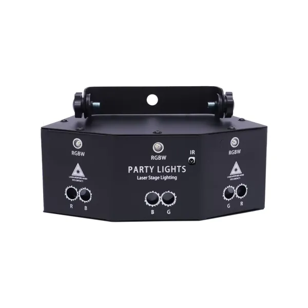 Afstandsbediening 9-oog laserlicht (6 lasers + 3 LED-witte lichtgaten)