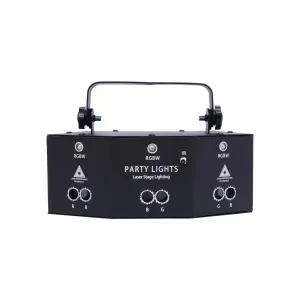 Afstandsbediening 9-oog laserlicht (6 lasers + 3 LED-witte lichtgaten)