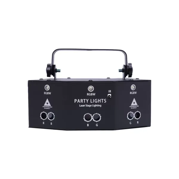 Afstandsbediening 9-oog laserlicht (6 lasers + 3 LED-witte lichtgaten)