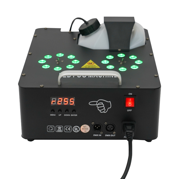 Mistmachine met lichten, rookmachine 16 kleurrijk met led-lichten, rookmachine voor feest Halloween Kerstmis DJ Disco
