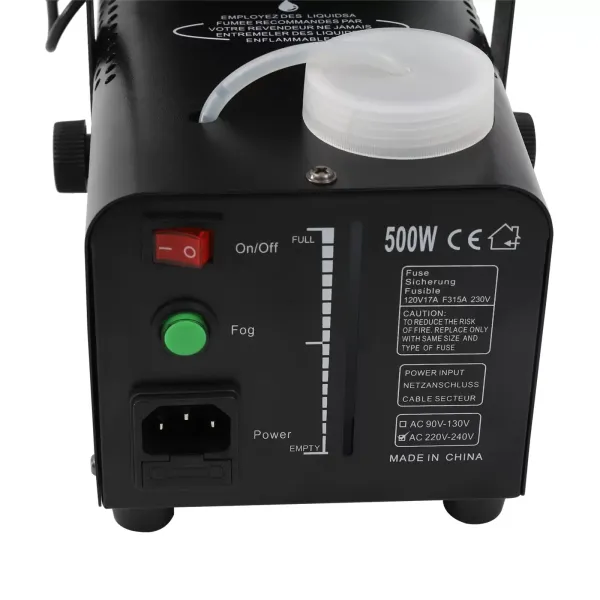 Mini-rookmachine met discobaleffect 500W LED RGB-lichtrookmachine met afstandsbediening 2000 CFM-vloeistof